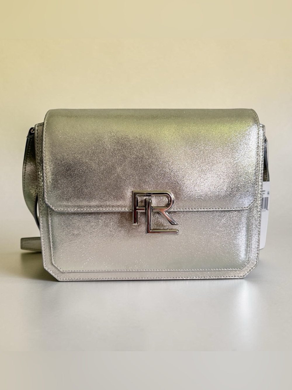 Ralph Lauren Collection RL 888 Metallic Leather Crossbody Bag Italy NWT
